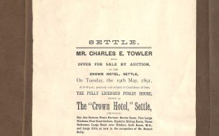 Flyer Announcing the Sale of the Crown Hotel - Settle