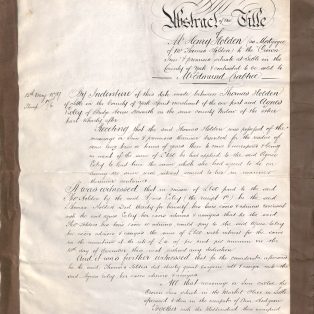 1879 Indenture for Crown In, Settle