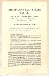Malham Tarn Estate Special Conditions of Sale 1927