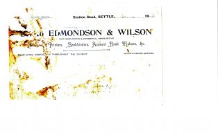 Settle Businesses Edmondson and Wilson 1920