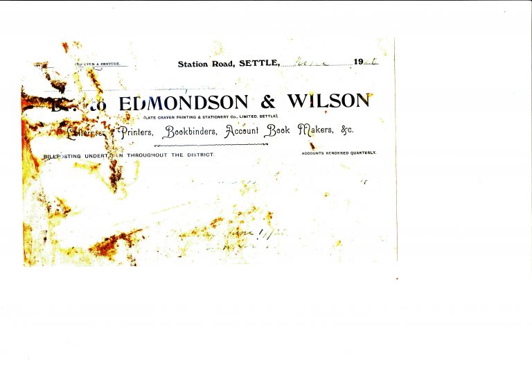 Settle Businesses Edmondson and Wilson 1920