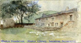 Watercolour Illustration Dated 1875 of Ruskin Middle House