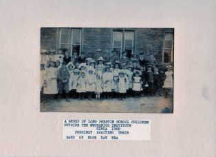 Long Preston School Children outside the Mechanics Institute circa 1900