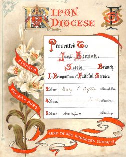 Ripon Diocese Certificate of Faithful Service