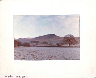 Photograph of Penyghent in Snow