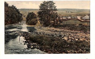 Postcard of River Ribble at Horton