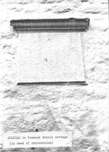 Photograph of Sun Dial, South Wall of Foxwood Farmhouse