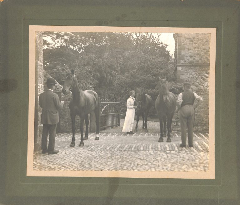 Photograph of Dorothy Hammond with Horses