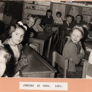 Long Preston Endowed School Children at work.