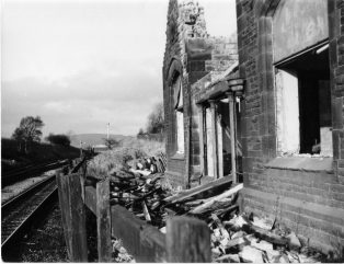 Settle Junction Old Station and House under demolition December 1971