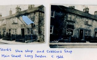 Fred Storks Shoe Shop and Cobbler's shop circa 1926