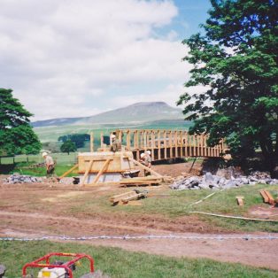 Erection of the new Tay bridge at Cragghill Horton in Ribblesdale.
