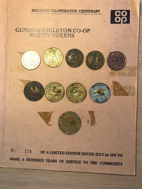Ingleton Industrial Co-operative Society Card and Tokens