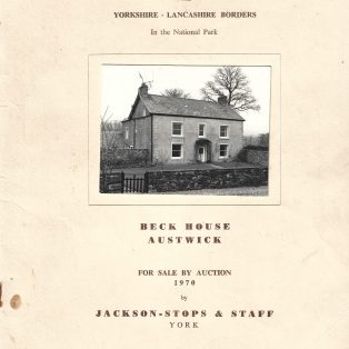Beck House Sales details c.1970