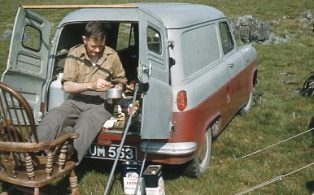 Jack Myers camping with van