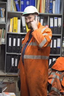 Michael Holdcroft working at Ingleton Quarry