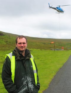Rob Ashford, Ranger, YDNPA: Helicopter path repairs near Pen-y-ghent