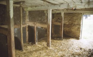 Low Birkwith Lower Field barn 'C' - interior showing boskins