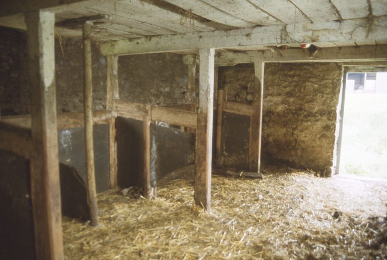 Low Birkwith Lower Field barn 'C' - interior showing boskins