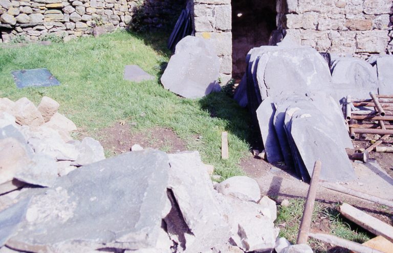 Stack and pile of slates, New Houses, Horton-in-Ribblesdale