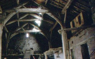 Interior of Royd House Barn, Glusburn