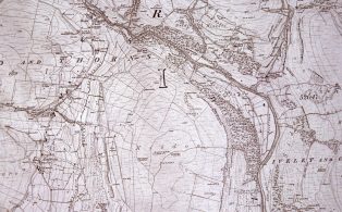 Extract from OS 1" map, 1845-58
