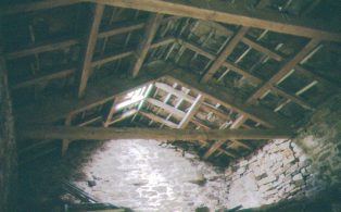 Interior of Feetham Holme barn NGR, Whitaside, Grinton